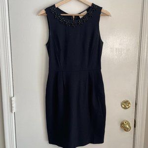 Kate Spade Little Black Dress with Embellished Collar, size 2